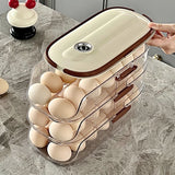Refrigerator Egg Organizer – 1PCS Sliding Automatic Egg Roller Storage Carton