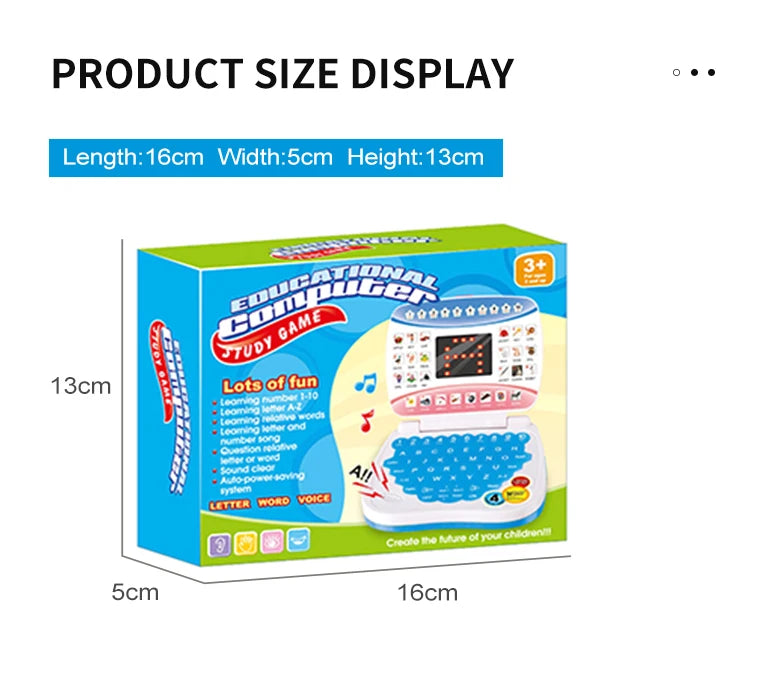 Interactive Preschool Learning Laptop Toy