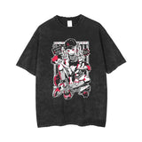 Anime Gothic Printed Oversized T-Shirt for Men