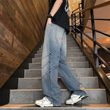 Men’s Classic Soft Black Biker Jeans – Stretch Slim Fit Denim Pants (28–38)