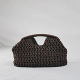 Women’s Raffia Straw Woven Chain Shoulder Crossbody Bag