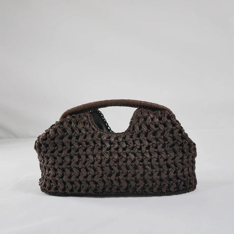 Women’s Raffia Straw Woven Chain Shoulder Crossbody Bag