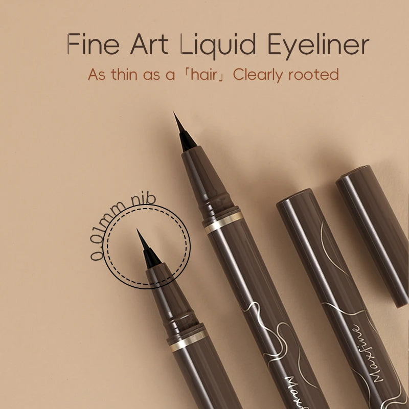 Extremely Fine Smooth Eyeliner Liquid Pen – Waterproof, Sweat-Resistant Fast-Drying Eye Makeup | Long-Lasting Smudge-Proof Cosmetics