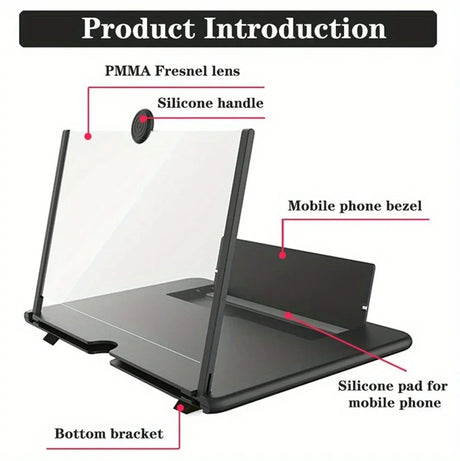 HD Mobile Phone Screen Magnifier – 12/10 inch Video Amplifier