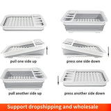 Foldable Kitchen Dish Rack – Space-Saving Drain Tray for Plates & Bowls