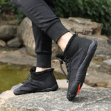 Winter Snow Boots for Men & Women – Warm Fur Lined Barefoot Ankle Boots | Casual Outdoor Work Shoes for Cold Weather