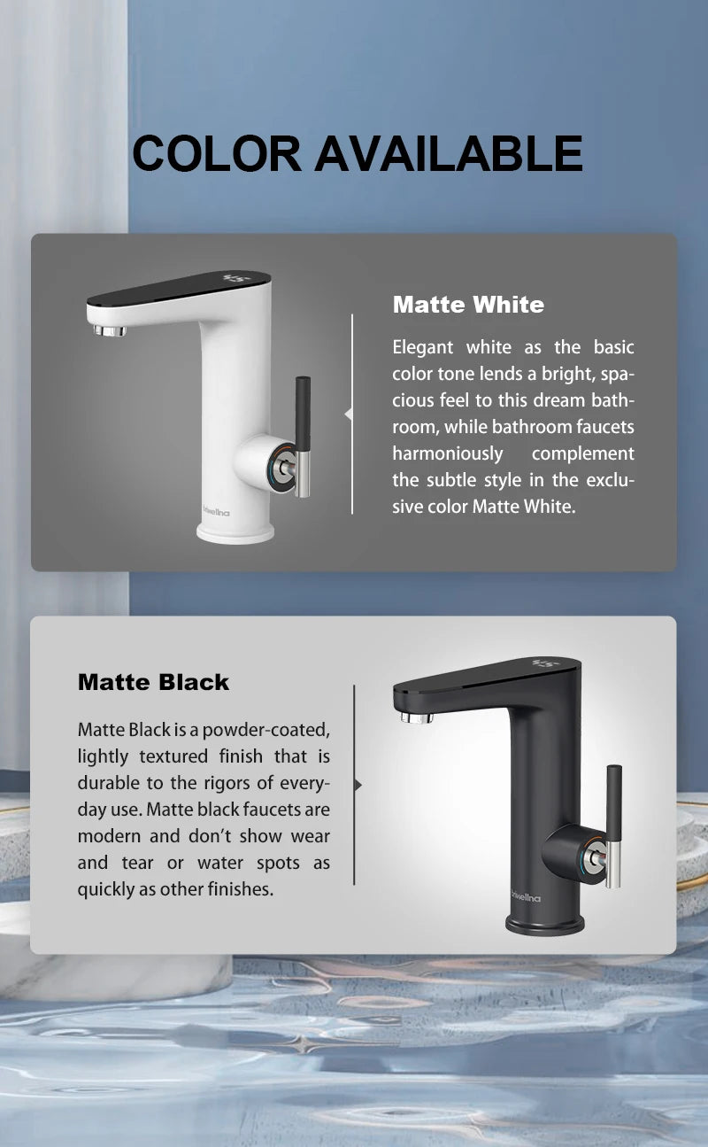 Briwellna Electric Water Heater Faucet 220V – Instant Tankless Kitchen Heating Tap