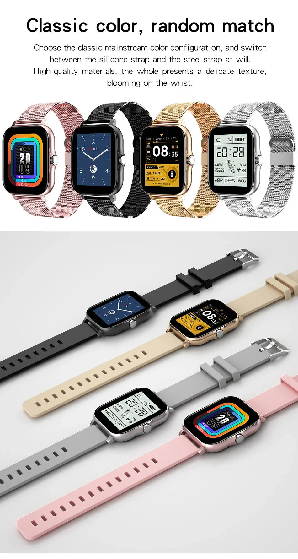 1.44" Full Touch Smart Watch for Android Phones