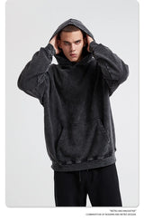 Vintage Washed Hoodie – Unisex Retro Streetwear Pullover