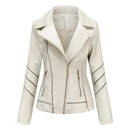 Women's PU Faux Leather Biker Jacket