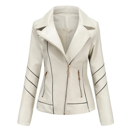Women's PU Faux Leather Biker Jacket