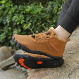 Winter Snow Boots for Men & Women – Warm Fur Lined Barefoot Ankle Boots | Casual Outdoor Work Shoes for Cold Weather