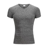 Men’s Summer V-Neck Breathable Tee – Casual Lightweight Short Sleeve Knitted Top | Soft Everyday Comfortable Shirt