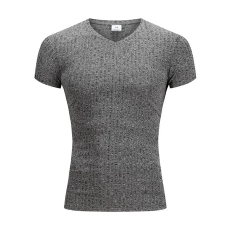 Men’s Summer V-Neck Breathable Tee – Casual Lightweight Short Sleeve Knitted Top | Soft Everyday Comfortable Shirt