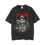Anime Gothic Printed Oversized T-Shirt for Men