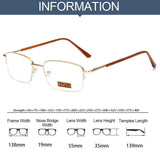 Real Glass Lens Reading Glasses – Square Full Frame HD Presbyopic Eyewear | Anti-Scratch Unisex Readers