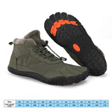 Winter Snow Boots for Men & Women – Warm Fur Lined Barefoot Ankle Boots | Casual Outdoor Work Shoes for Cold Weather