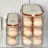 Refrigerator Egg Organizer – 1PCS Sliding Automatic Egg Roller Storage Carton