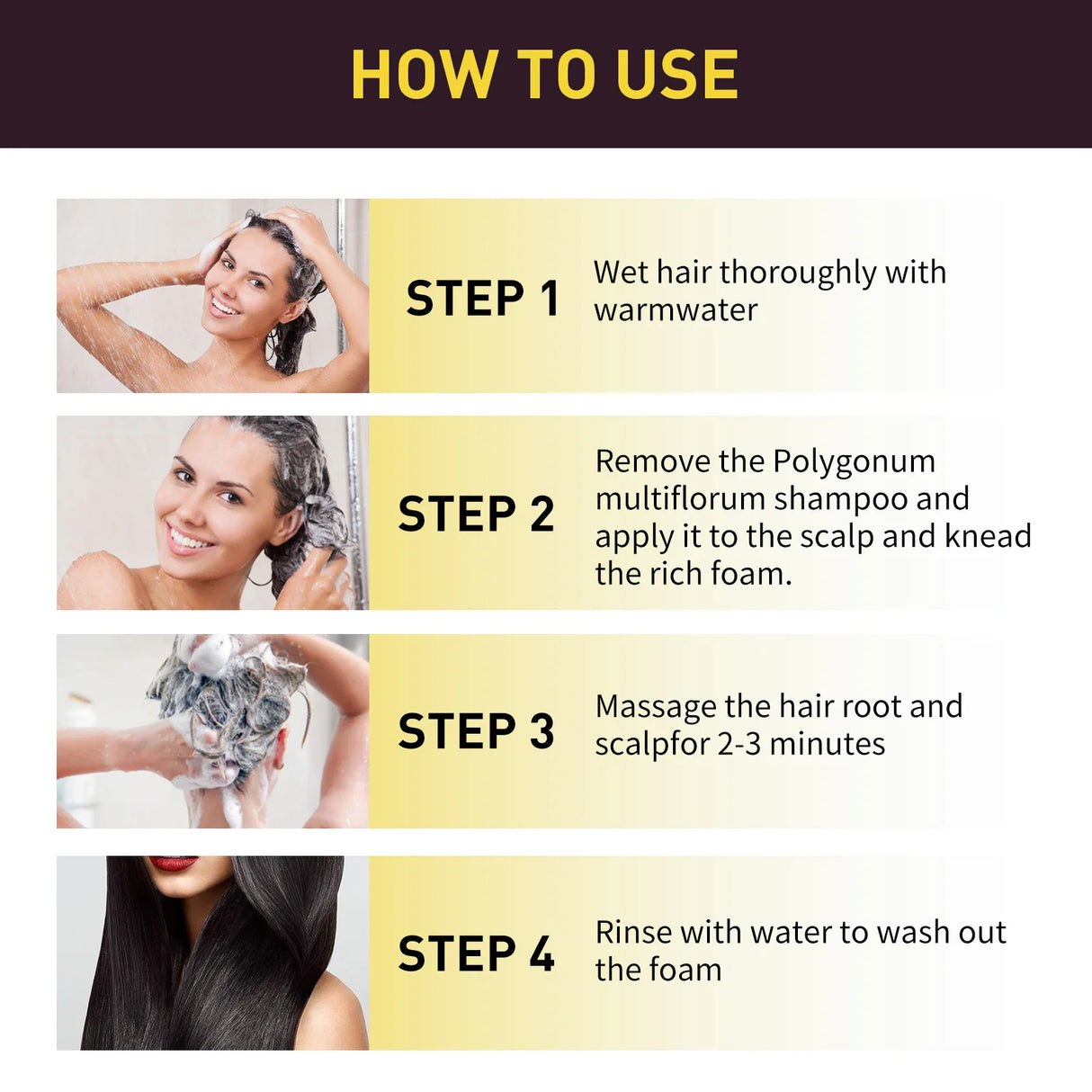 3 in 1 100ml Natural Plant Hair Dye Shampoo