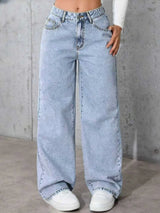 Women’s Wide-Leg Straight Denim Jeans