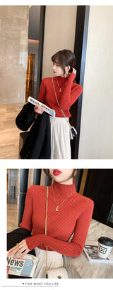 Women Turtleneck Sweater Long Sleeve Top