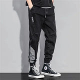 Men’s Baggy Harem Jeans Streetwear Loose Fit Tapered Moto Pants