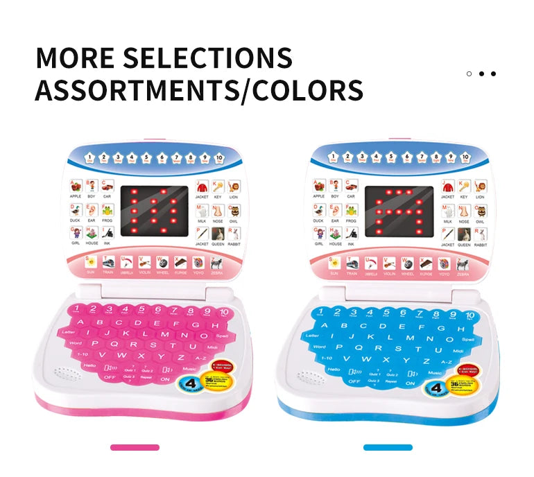 Interactive Preschool Learning Laptop Toy