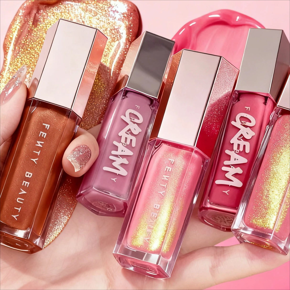 Fenty Beauty Lip Glaze – Moisturizing Shine Glitter Lip Plumper | Beginner-Friendly Liquid Lipstick Makeup for Women