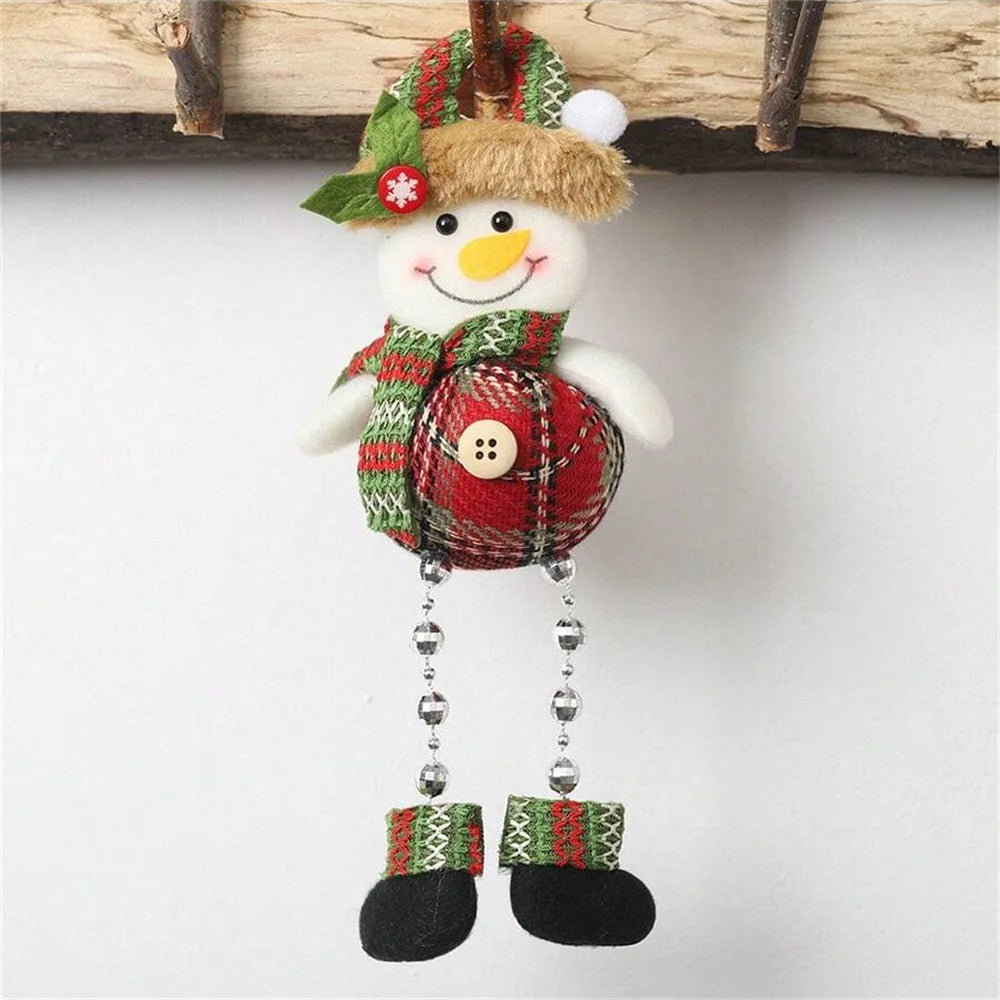Christmas Tree Decorations – Plush Hanging Ornaments | Santa Claus, Snowman & Reindeer Holiday Party Home Décor