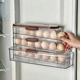Refrigerator Egg Organizer – 1PCS Sliding Automatic Egg Roller Storage Carton
