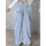 Women’s Wide-Leg Straight Denim Jeans