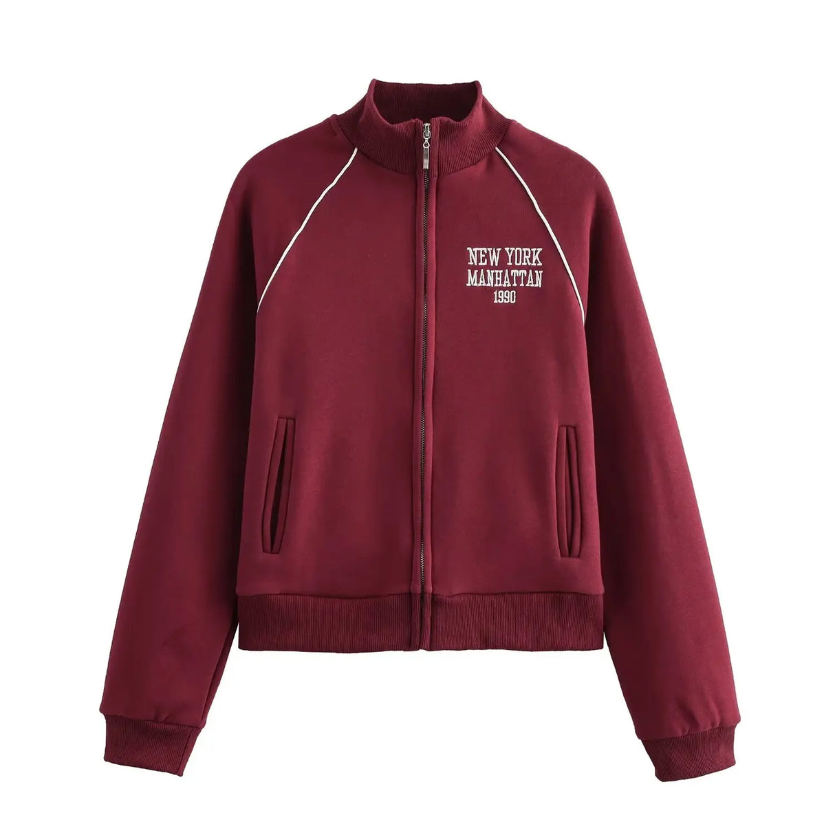 Velvet Two Piece Outfit for Women – Printed Zip Jacket and Casual Pants