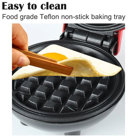 Electric Mini Color Waffle Maker Machine – Compact Breakfast & Dessert Maker for Kid