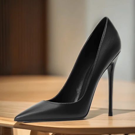 Women's Brown Leather - Corporate Pointed High Heels