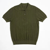 Men’s High-End Ice Silk Knitted Polo Shirt