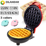 Electric Mini Color Waffle Maker Machine – Compact Breakfast & Dessert Maker for Kid