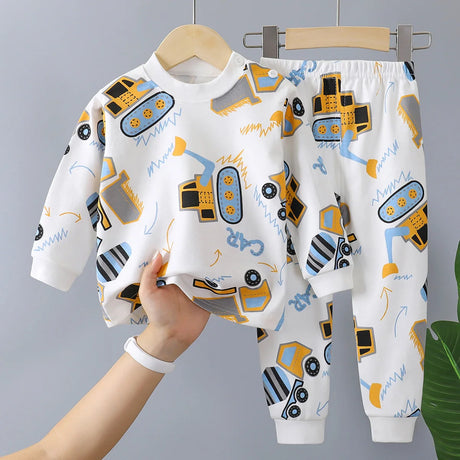 Toddler Cotton Pajamas – Boys and Girls Cartoon Sleepwear Set