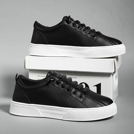 Men’s Casual Lightweight PU Leather Sneakers