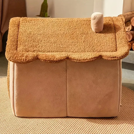 Foldable Pet House – Washable Cat & Dog Cave Bed for Small Pets