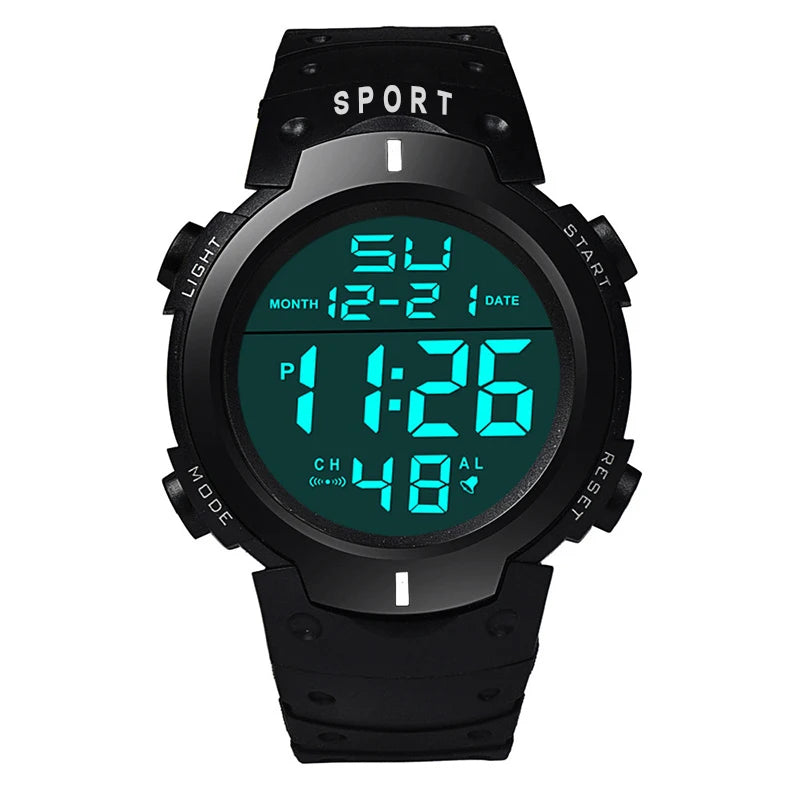 Men’s Electronic Sports Watch – Waterproof Luminous Multifunction Digital Wristwatch | Outdoor Fitness Large Screen Watch