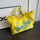 Women’s Denim Printed Beach Bag