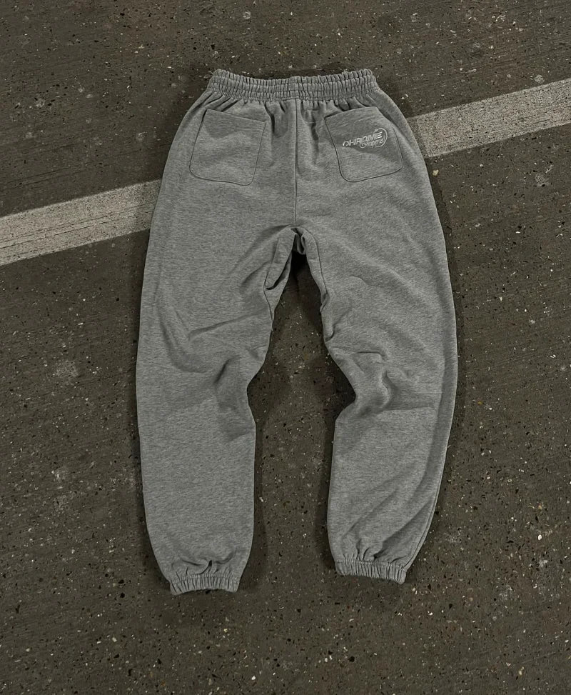 Men’s Y2K Hip-Hop Streetwear Set – Punk Gothic Embroidered Pullover & Casual Sportswear