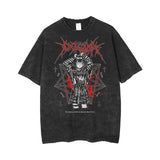 Anime Gothic Printed Oversized T-Shirt for Men