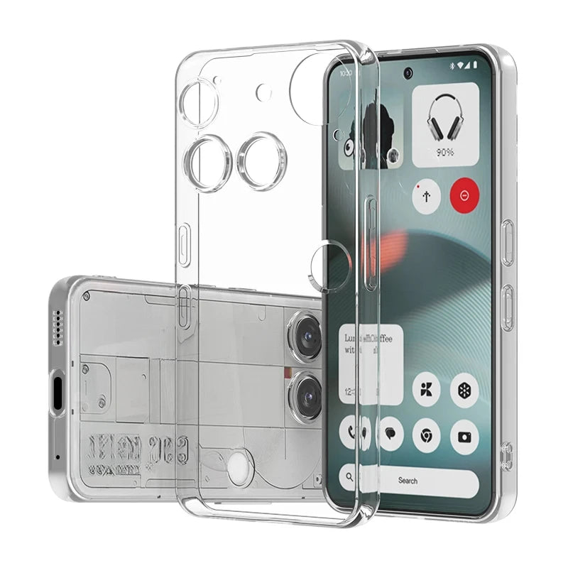 Clear Soft TPU Phone Case for Nothing Phone 3/3A/3A Pro/2A/2A Plus and CMF Phone 1/2 – Drop Protection Transparent Back Cover Coque