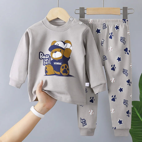 Toddler Cotton Pajamas – Boys and Girls Cartoon Sleepwear Set