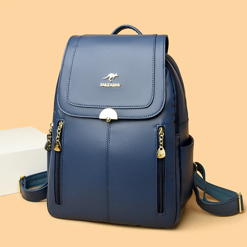 Soft Leather Women’s Backpack – Spacious & Stylish