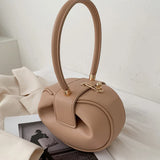 Stylish Round Ball PU Leather Mini Shoulder Handbag
