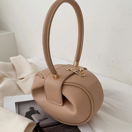 Stylish Round Ball PU Leather Mini Shoulder Handbag