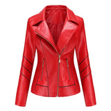 Women's PU Faux Leather Biker Jacket