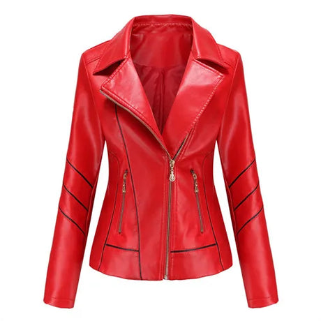 Women's PU Faux Leather Biker Jacket